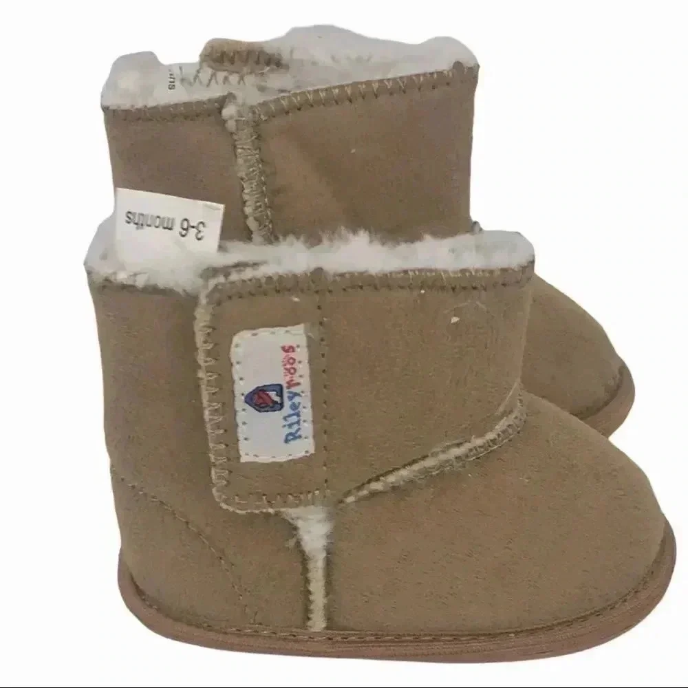 RILEYROOS BABY BOOTS 3–6 MONTHS SUEDE SANDBOX WALKERS SOFT SOLE INFANT SHOES